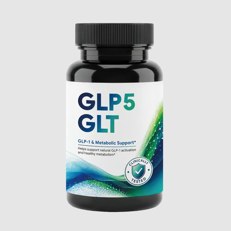 GLP5 GLT Nahrungsergänzungsmittel Dose mit blauem Etikett