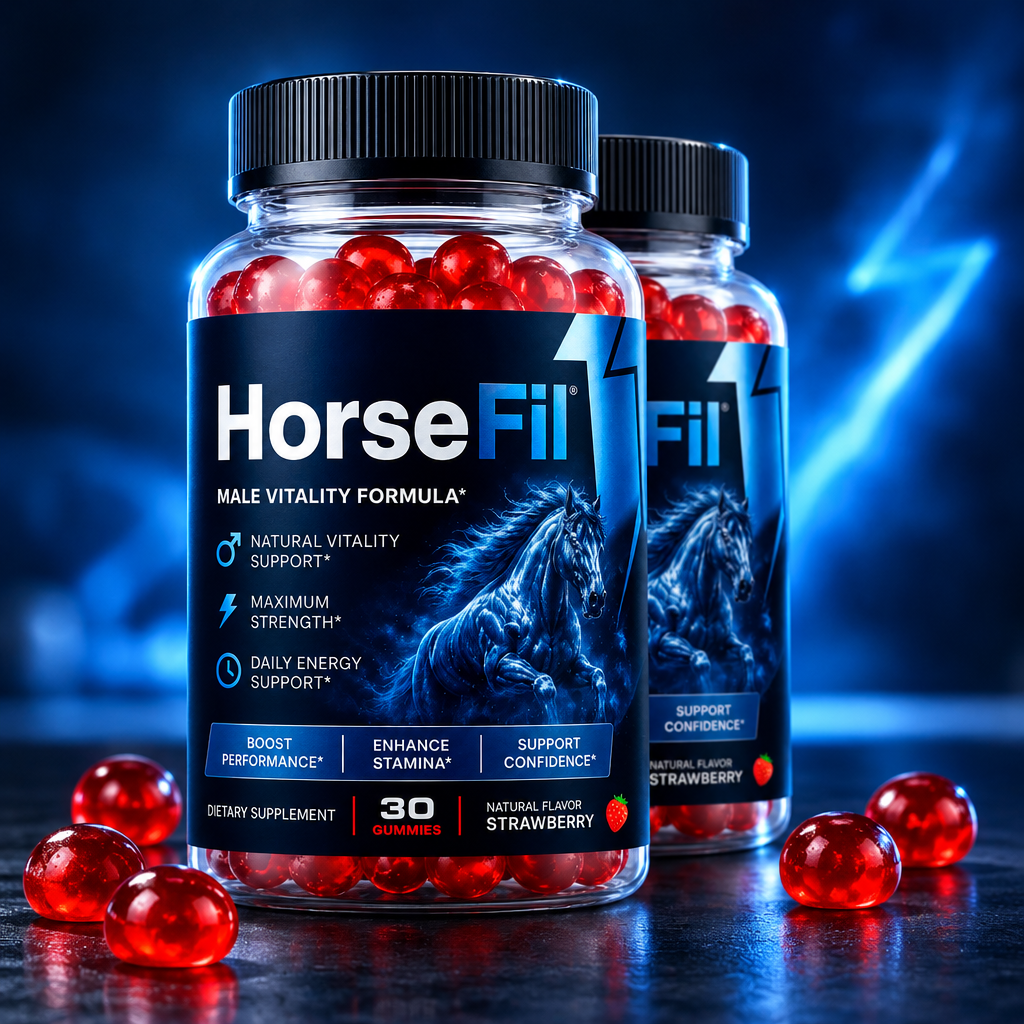 HorseFil Male Vitality Formula gummy supplement container